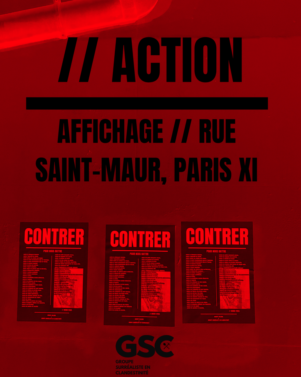 ACTION // AFFICHAGE // RUE SAINT-MAUR, PARIS XI&nbsp;[17.10.25]
