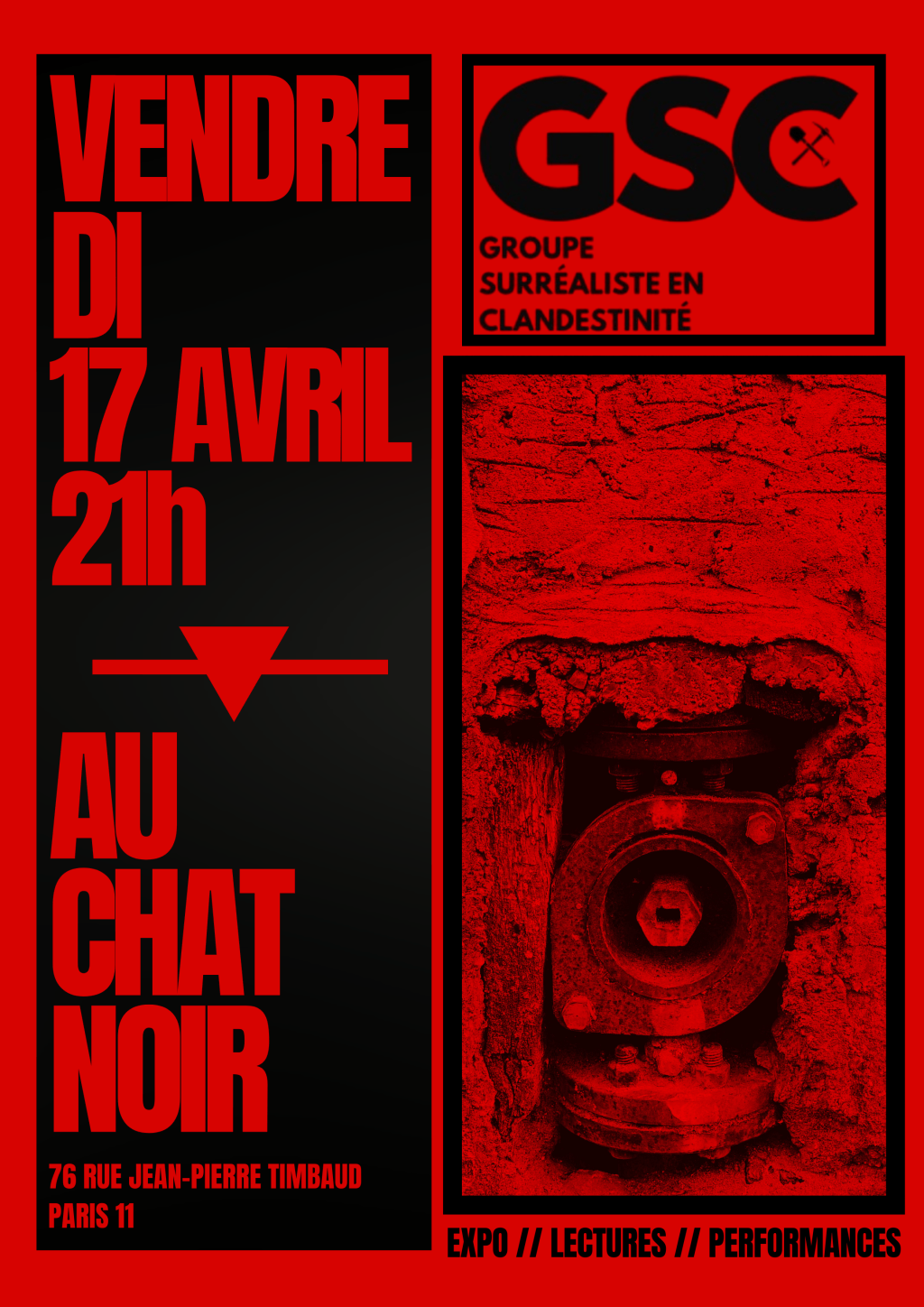 AU CHAT NOIR // 17/04 // EXPO // LECTURES //&nbsp;PERFORMANCES