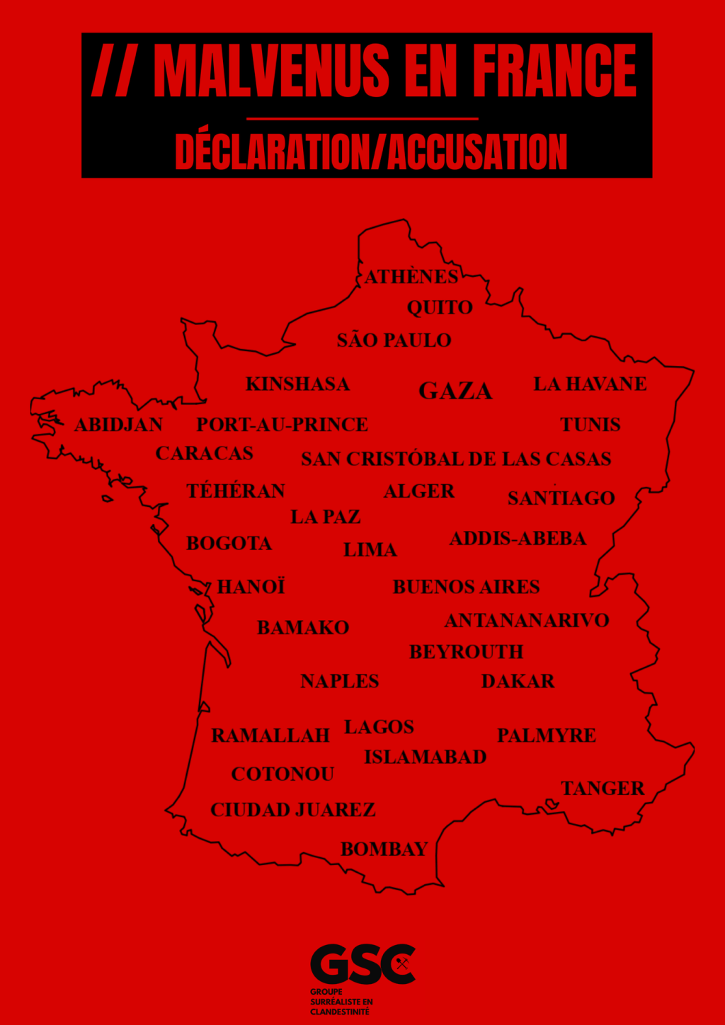 MALVENUS EN FRANCE // DÉCLARATION/ACCUSATION